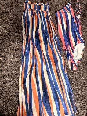 Summersalt pants and one piece swimsuit set